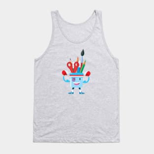 mug designer with drawing accessories Tank Top